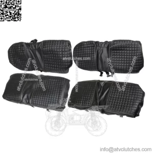Black 4PCS Golf Carts Front And Rear Seat Covers For EZGO Medalist TXT 1994-2013
