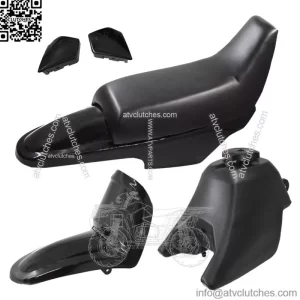 For Yamaha PW50 PY50 Plastic Kit Fender Seat Body Fairing Cover Gas Tank Black