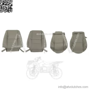 For 2000-2007 Toyota Sequoia Seat Cover Driver & Passenger Bottom & Top Gray