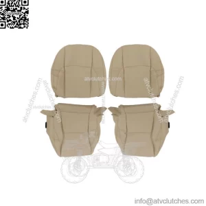 Seat Cover Driver&Passenger Bottom&Back Perforated Tan For 2007-2012 Lexus ES350