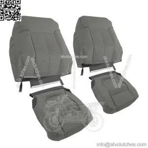 Front Pair Seat Cover For 2011-2015 2016 Ford F250 F350 F450 F550 Lariat Gray