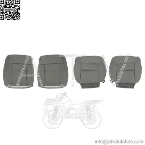 Front Pair Seat Cover Bottom&Top Leather Gray For 2004-2008 Ford F150 Lariat XLT
