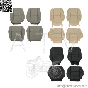Fit For 2008-2012 Honda Accord Driver & Passenger Bottom Top Leather Seat Cover