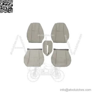 Seat Cover Gray For 2007-2014 Chevy Tahoe GMC Sierra Front Left&Right Bottom&Top