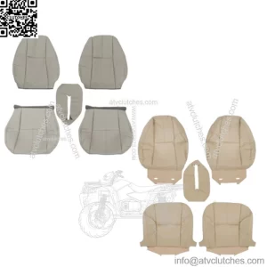 For 2007-2014 Chevy Tahoe GMC Sierra Bottom Driver&Passenger Leather Seat Cover