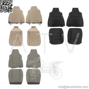 Front Left Right Perforated Seat Cover For 2002-2007 Ford F250 F350 F450 F550