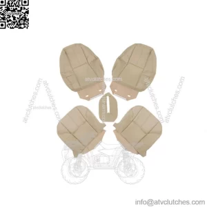 Seat Cover For Chevy Tahoe GMC Sierra 2007-2014 Front Both Side Bottom&Top Tan