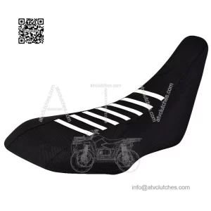 Suzuki LTZ 400 Z400 Seat cover 2003 -2008 BLACK / WHITE RIBS  Enjoy Mfg #207