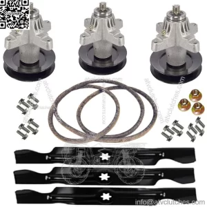 Fits MTD Fits Cub Cadet RZT 50 RZT50 Blades Spindle Belt Bolts Deck Rebuild Kit