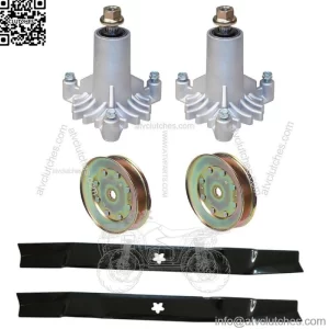 Mower Rebuild Kit for Sears Craftsman LT2000 42" Deck Spindles Blades Pulley