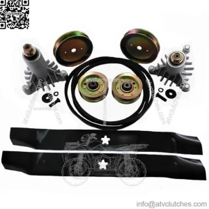 42" DYT4000 Deck Rebuild Kit Spindle Belt Blades Pulleys Fits Craftsman Fits AYP