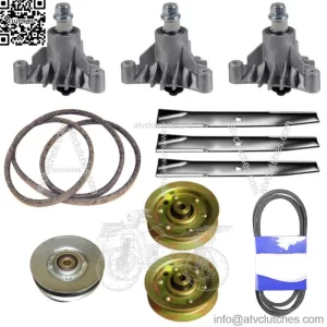 44" GT6000 Fits Craftsman Mower Deck Rebuild Kit Spindles Blades Pulleys Belt
