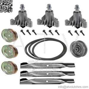 50" Deck Rebuild Kit Fits Craftsman Fits Sears Blades Spindles Pulleys Belt