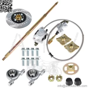 32'' Go Kart Rear Axle Kit + Brake Assembly +Sprocket Hub Drift Trike