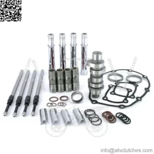 Zippers Red Shift 548 Cam M8 Kit Package Chrome Pushrods Harley Touring Softail (For: Harley-Davidson)