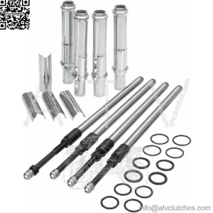 Quickee EZ Install Adjustable Pushrods Chrome Cover Kit 99+ Harley Twin Cam (For: Harley-Davidson)