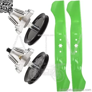 Spindle High Lift Blade Kit for MTD Cub Cadet Troy Bilt 46 inch Deck LT2000 LT2500 LTX1046 Horse/XP TB2246