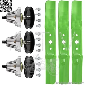 Spindle Medium-Lift Blade Kit for MTD Cub Cadet 54 inch Deck RZT L54 S54 LX54 GT54 SX54 G8400 G8600 T310