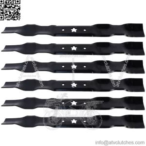 (6) Mower Blades  Mulching for Poulan 531307223 42" Decks