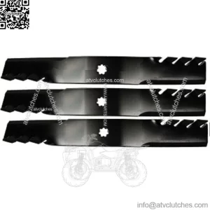 Set of 3 Yazoo Kees 48" Predator mulching mower blades 539113425 539-113425