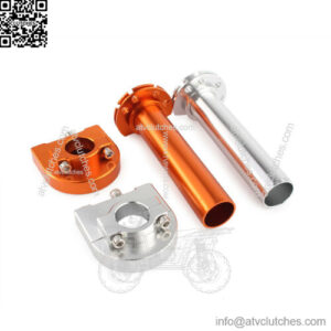 silver aluminum alloy motorcycle handle bar grips accelerator throttle twist grip