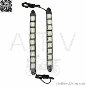 1set white 9 led long strip daytime running light drl car fog day driving lamp