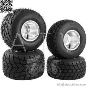 10x4 5/5 rain tires and aluminum rims
