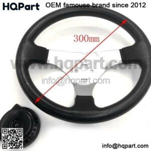 300mm Steering Wheel 110cc Go Kart , PRO BAT, Go Kart Go Cart ATV?UTV 110cc 125cc 140cc 150cc Steering Wheel Tie Rod Rack Adjustable Shaft Tie Rod Kits