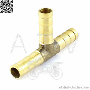 t 3 way brass fuel hose joiner connector for gas oil pipe tubing
