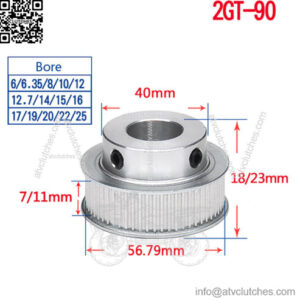 2a belt type heavy duty clutch pulley 25mm bore for go kart