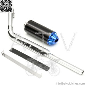 110cc 125cc 140cc pit cnc exhaust muffler silencer blue end cap