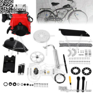 49cc 50cc 80cc bicycle engine kits for motorized bike 2 stroke petrol gas silver