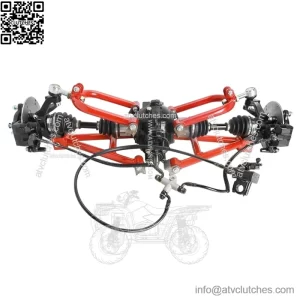 Rear Drive Shaft CV Axle Swing Arm Kit with Brake Assembly for Go Kart ATV Golf Cart