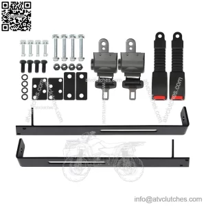 New Retractable Seat Belts Kit with Bracket for 2-Passenger EZGO, Yamaha, Club Car Golf Cart