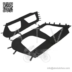 For 2012-2022 Kawasaki Teryx4 4-Seat UTV Models ?C NEW BLACK+CLEAR Soft Upper Doors.