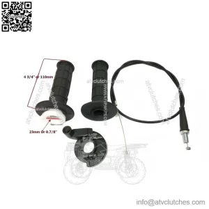 Throttle Cable & Twist Handlebar Casting for Honda CT70 Trail 1969?C1974 (7/8" Bar)