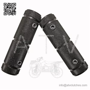 Black 2pk Racing Go Kart Minibike Pedal Grips Kit 1/2" Throttle Brake Pegs Set
