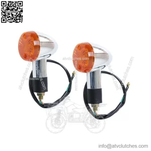 Turn Signal Blinker Indicator Light ?C Chrome ?C Pair ?C for Honda Suzuki Yamaha