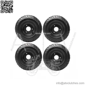 Set of 4 Tires 13x5.00-6" Wheel Rim for Go Kart, Drift Scooter, ATV, Quad, Golf Cart