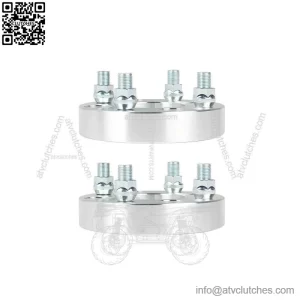 2Pcs 1 Inch Golf Cart Wheel Spacers, 1/2x20 Studs, 62mm Hub Bore, 4x4 Bolt Pattern
