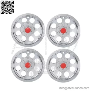 4Pcs Silver 10" Golf Cart Wheel Cover Hub Caps for EZGO, Club Car, Yamaha