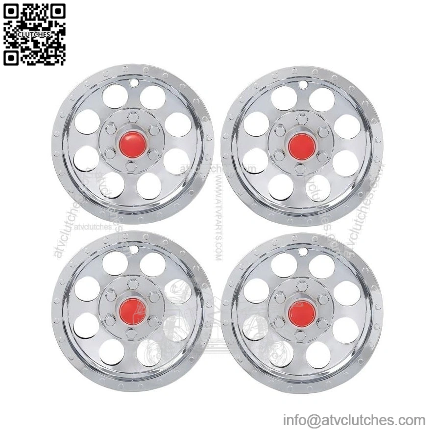 4Pcs Silver 10" Golf Cart Wheel Cover Hub Caps for EZGO, Club Car, Yamaha