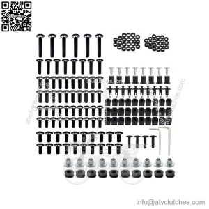 Complete Fairing Bolt Kit ?C Black ?C for Yamaha YZF R6 2008?C2016 ?C Bodywork Screws