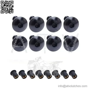 Windscreen Bolt Screw Kit ?C Black ?C 8 pcs ?C for Suzuki GSXR 1000 2007?C2008