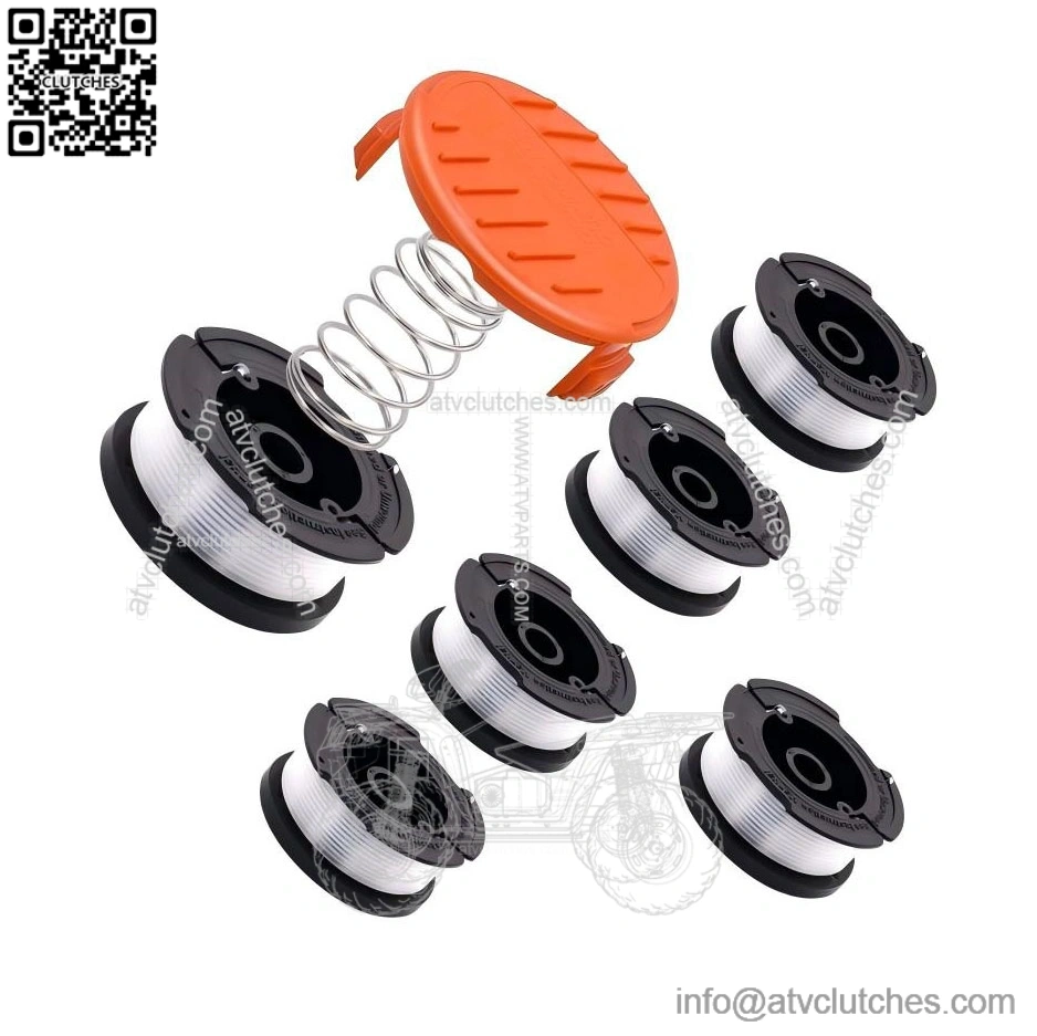 BLACK+DECKER AF100 Replacement String Trimmer Line Spool - Weed Eater Edger 6-Pack