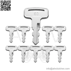 10PCS Replacement Equipment Keys for Yamaha PTV 2010+ 8002 Golf Cart