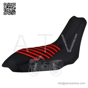 Seat Cover ALL BLACK w/ RED RIBS #255A??2006-2008 Polaris Outlaw 450 500 525