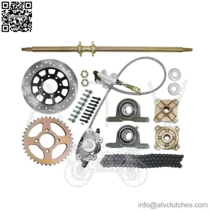 44.8" Complete Rear Live Axle Wheel Hub Kit for Go Kart, Golf Cart, ATV, Buggy, Quad