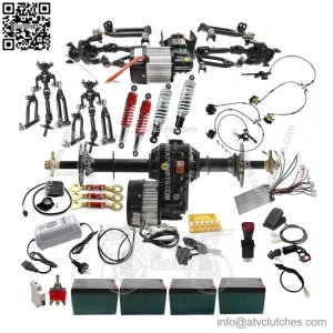1000W Differential Motor Front Axle/Rear Axle Assembly Kit for 4-Wheel Golf Cart